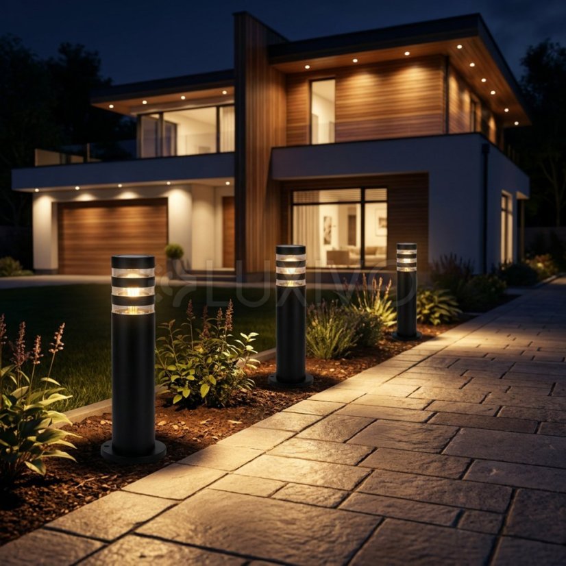 Záhradná lampa stĺpik vonkajšia stojaca E27 LED RINGO IP54 40cm LUMILED