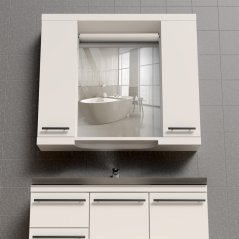 Nástenné svietidlo kúpeľňové 15W 1720lm 4000K neutrálna biela chróm IP44 ALEX