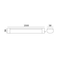 Hermetické svietidlo LED 45W 4500lm 4000K neutrálna biela CORTEZ