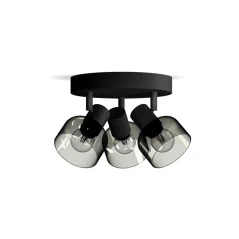 Stropné svetlo Reflektor 3x E14 LED Black Sleet Philips