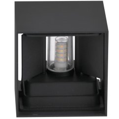 Záhradné svietidlo LED nástenné svietidlo G9 vonkajšie svietidlo Čierna horná/dolná časť s nastaviteľným uhlom osvetlenia Kira