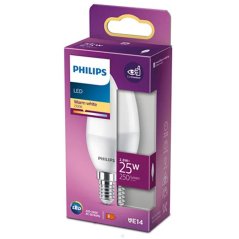 LED žiarovka E14 B35 2,8W = 25W 250lm 2700K teplá PHILIPS