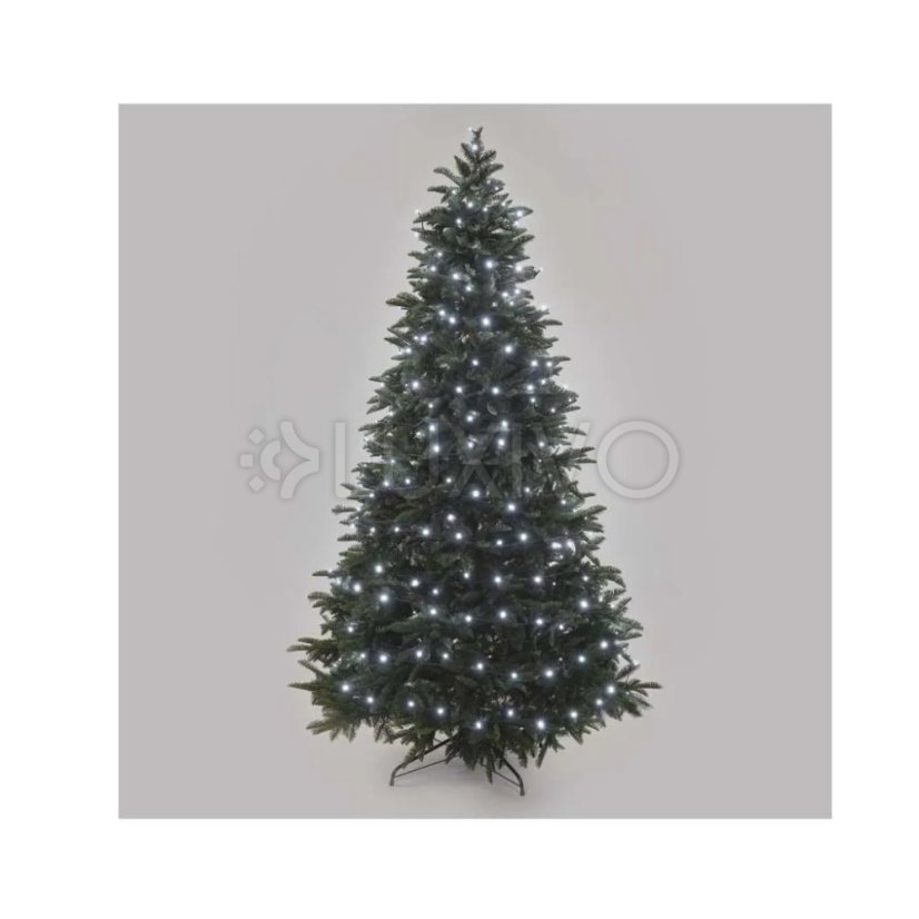 LED vianočná reťaz, 50 m, vonkajšia aj vnútorná, studená biela, programy, časovač