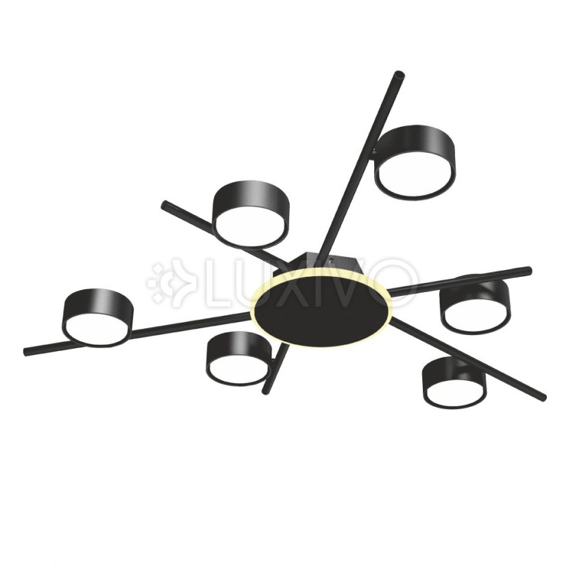 Stropná lampa lustrová zapustená 6x GX53 9W 830lm 2700K teplá čierna Videx