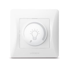 LED stmievateľný vypínač 200W 10A povrchový biely BINERA VIDEX