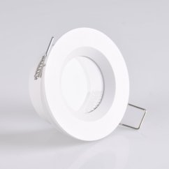 BORAS MR16 IP44 GOLDLUX (Polux) Okrúhle biele matné svietidlo na zapustenie