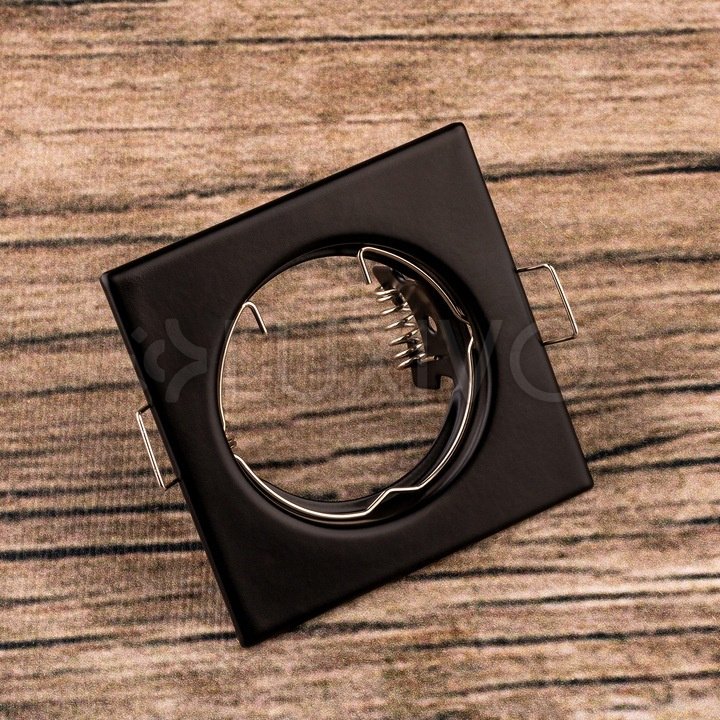 Svietidlo HALOGEN na zapustenú montáž Pevné štvorcové svietidlo PAVO Black Sheet MR16 GU10