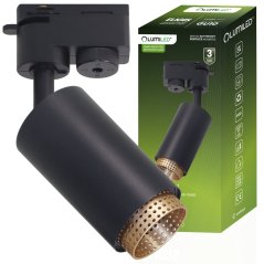 GU10 Busbar Reflektor čierny ELIGIS Jednofázové svetlo LUMILED