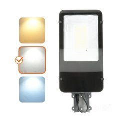Solárna pouličná LED lampa priemyselná cestná svietidlo 11W 1100lm 4000K neutrálna so súmrakovým senzorom IP54 čierna Solit Kobi
