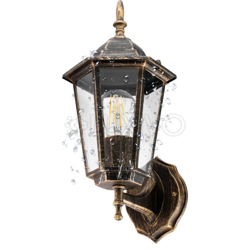 Vonkajšie svietidlo E27 Záhradná nástenná lampa Patina BELLIS LUMILED