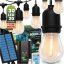 Vonkajšia solárna girlanda 30x LED dekoratívne žiarovky 20m 2700K teplá + diaľkový ovládač IP65 SOLLIS 2 LUMILED