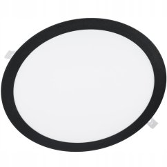 Plafond LED panel 24W 4000K 1920lm 29cm Round Flush Mount Black ECOLIGHT