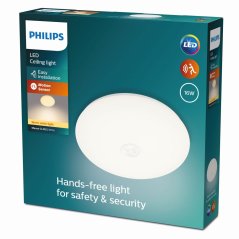 Plafond LED povrchová montáž MAUVE 16W 2700K 32cm okrúhly so senzorom pohybu PHILIPS