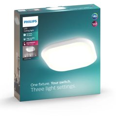 Plafond LED povrchové svetlo 18W 4000K biela 30cm PHILIPS CAVANAL 40K SQ