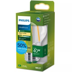 LED žiarovka E27 A60 2,3W = 40W 485lm 2700K teplé vlákno PHILIPS Ultra Efficient