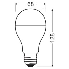 LED žiarovka E27 A68 19W = 150W 2452lm 3000K Warm 150° Ledvance