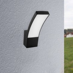 LED vonkajšie nástenné svietidlo čierne Nástenné svietidlo 10W 4000K IP44 LOGIA LUMILED