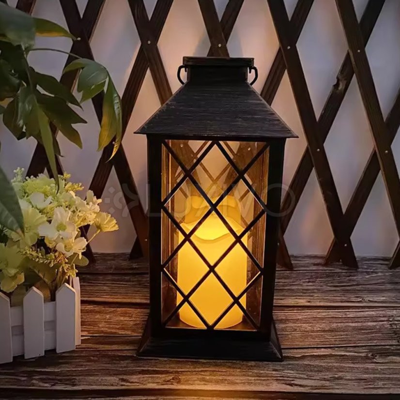 LED LIRIO Solárne záhradné prívesné svietidlo Patina 28cm LUMILED