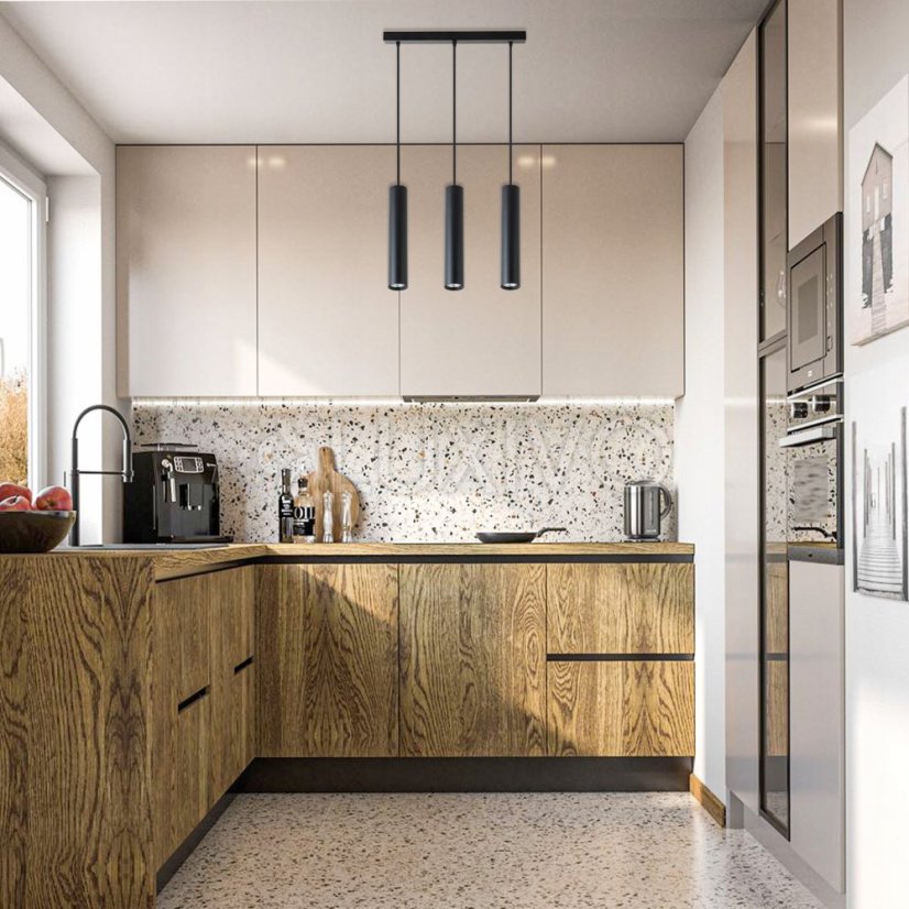 KEON stropné závesné svietidlo 3xGU10 nastaviteľná trubica čierna MASTERLED