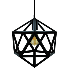 IL MIO DÁNSKO GEOMETRICKÉ stropné závesné svietidlo 1xE27 čierne - GOLDLUX (Polux)