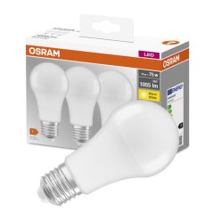 3PAK LED žiarovka E27 A60 10W = 75W 1055lm 2700K Warm 200° OSRAM Base