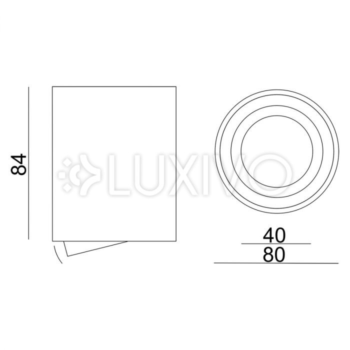 Prisadené halogénové bodové svietidlo AMAT-M - GU10 - LUMILED okrúhle biele 84 mm