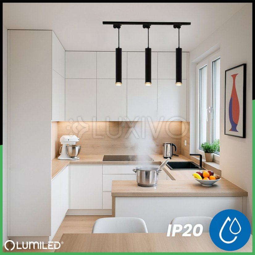 Stropné závesné svietidlo 29cm GU10 LED ELIGIS Black LUMILED