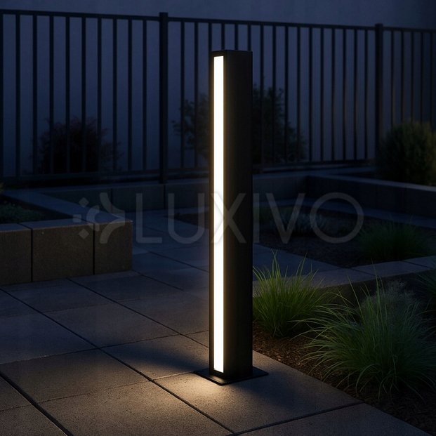 Záhradná lampa stĺpik vonkajšia stojaca 24W 1820lm 4000K neutrálna 120° čierna IP44 60cm Roma Masterled
