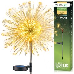 LED LOTUS solárna záhradná lampa 3000K LUMILED