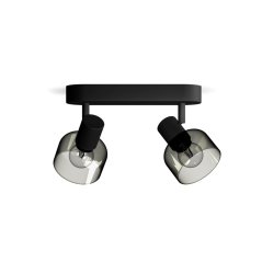 Reflektorové stropné svietidlo 2x E14 Black Sleet Philips