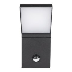 Lampa LED záhradná nástenné svietidlo fasádne vonkajšie 12W 550lm 4000K neutrálna 120° čierna IP54 so senzorom pohybu Clark Masterled