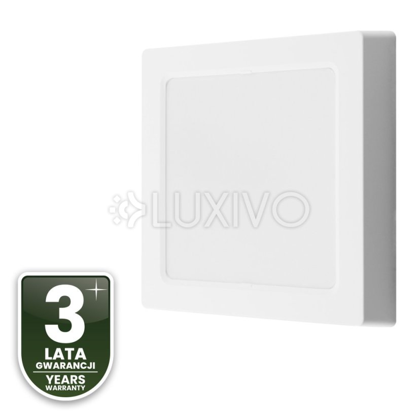 Stropné svietidlo LED s povrchovou montážou 12W Square 4000K GLOW White LUMILED