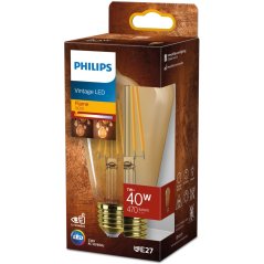 LED Edison E27 ST64 7W = 40W 470lm 1800K teplé vlákno jantárová žiarovka PHILIPS