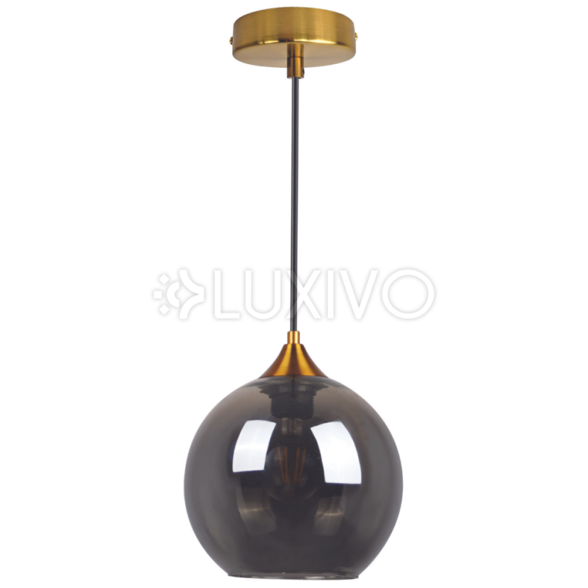 Lampa stropná závesná záves E27 zlatá sivá Damar Sanico Goldlux