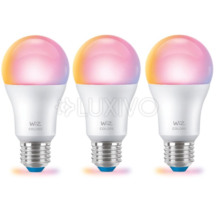 3x LED žiarovka E27 A60 8,8W = 60W 806lm 2200-6500K RGB + TW Smart SMART WiFi Bluetooth App WiZ