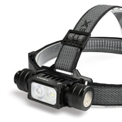 Čelová baterka LED 2 farby svetla 20W 2000lm 5000K čierna IP67 Videx