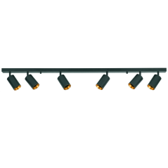 LED stropné/stenové svetlo 6 x GU10 MARIBEL Black GOLDLUX (Polux)