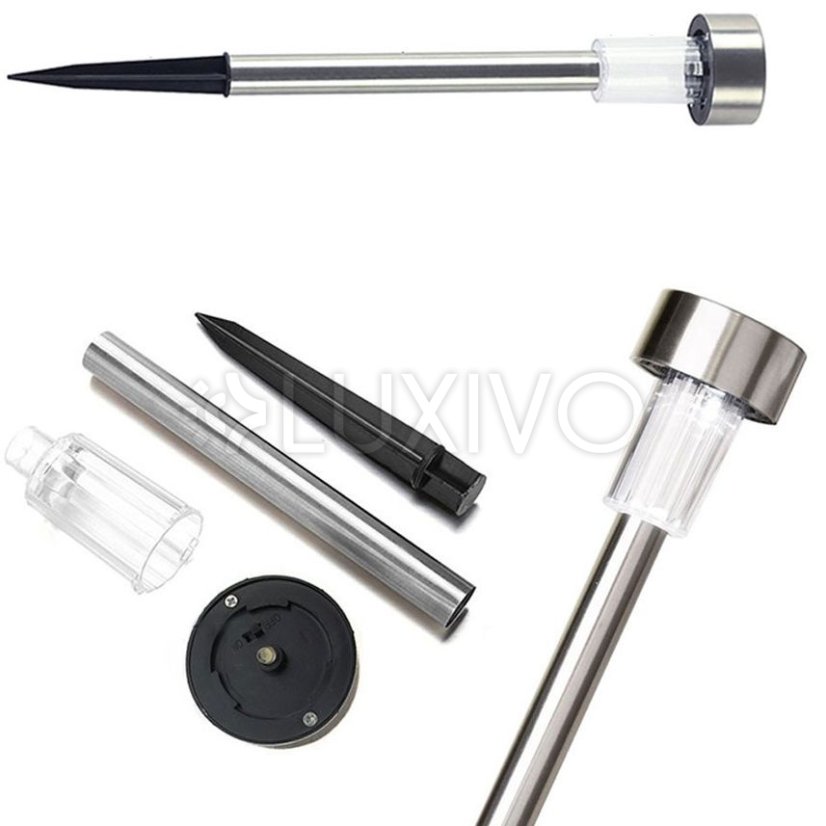 Záhradná lampa LED so solárnym pohonom Chrome 6500K PALIS LUMILED