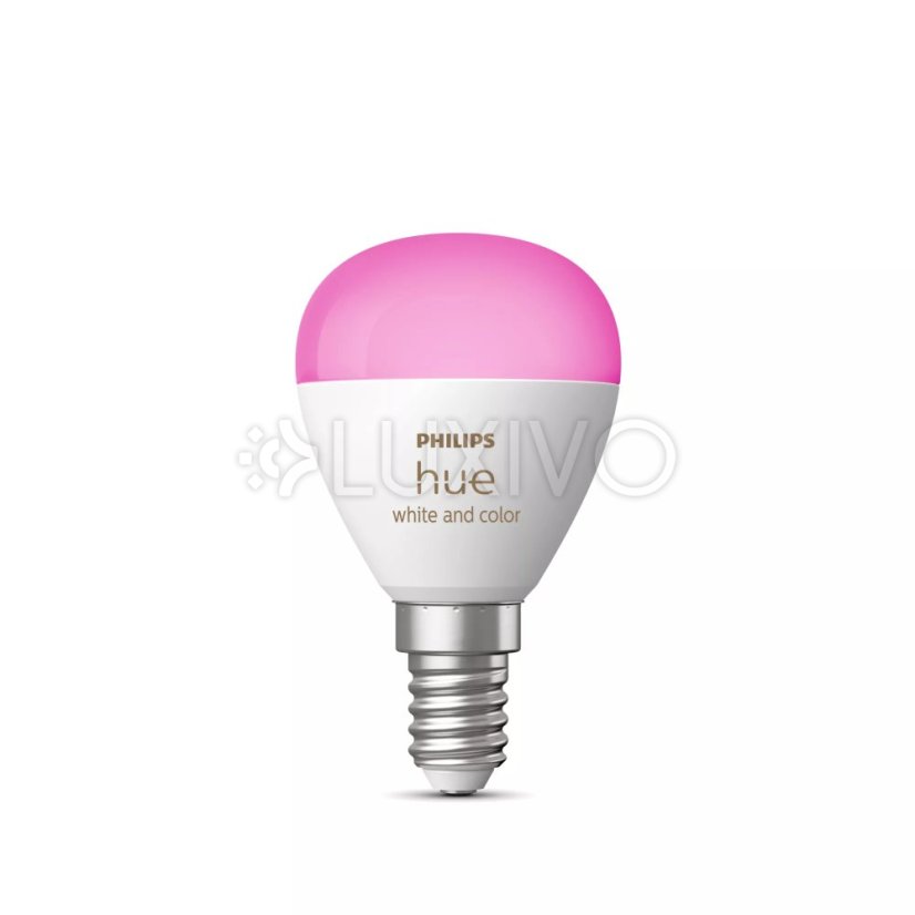 LED žiarovka E14 Ball P45 5,1W = 40W 470lm 2000-6500K CCT + RGB SMART Smart Bluetooth ZigBee White and Color Ambiance Philips HUE