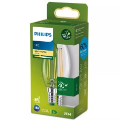 LED žiarovka E14 Candle B35 2,3W = 40W 485lm 210lm/W 2700K Warm 300° CLASS A UltraEfficient Philips