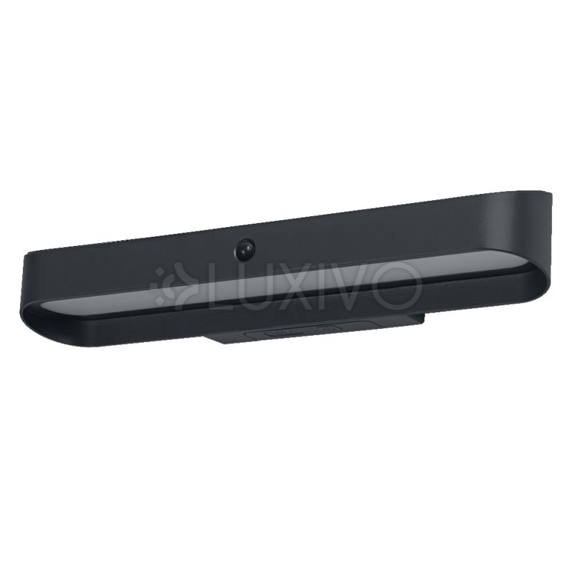 Vonkajšie nástenné svietidlo LED so senzorom pohybu a súmraku 7W 265lm 3000K teplá biela USB-C stmievateľné sivá IP54 Endura Osram