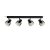 Reflektorové stropné svietidlo 4x E14 LED Black Sleet Philips