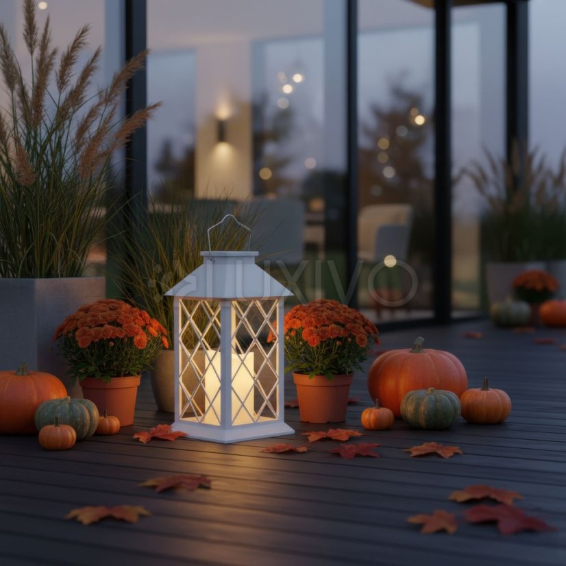 LED solárna záhradná lampa LIRIO Závesná lucerna 28cm LUMILED