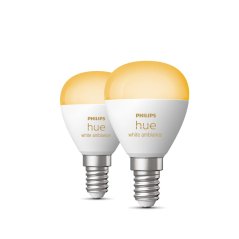 2x LED žiarovka E14 Ball P45 5,1W = 40W 470lm 2200-6500K CCT SMART Smart Bluetooth ZigBee White Ambiance Philips HUE