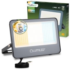 LED reflektor TRINOX 100W 11000lm CCT IP66 sivý LUMILED