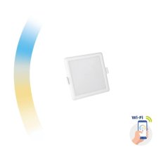 Zapustený štvorcový LED panel 6W CCT ALGINE SPECTRUM Smart TUYA WiFi Stmievateľný