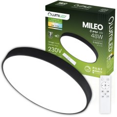 LED plafón stropná povrchová lampa MILEO 48W IP44 CCT biela okrúhla 40cm + diaľkový ovládač LUMILED