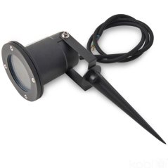 Záhradná lampa LED GU10 IP65 HAPPY Black - kábel 1 m