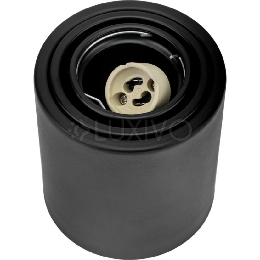 HALOGEN Hliníkové svietidlo na povrchovú montáž Black SPOT TUBA 10cm pre LED GU10 Bellalux