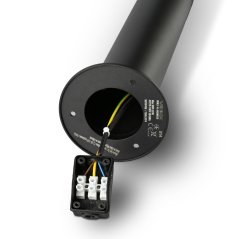 Vonkajšie záhradné svietidlo PIPE Round 60cm IP54 GU10 Black Videx